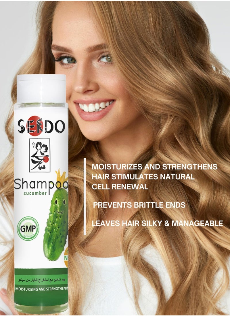 Sendo - Hair Shampoo With Cucumber Extract Moisturizing And Strengthening 350 ml - Image 1