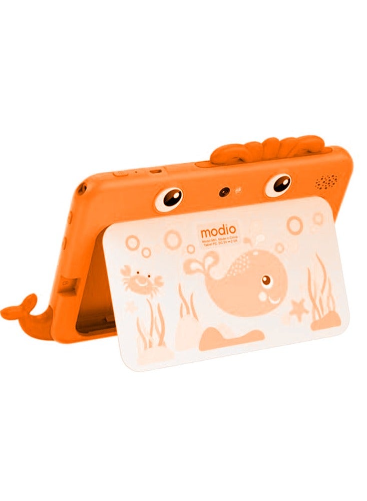 modio M51 Kids Tablet Dual Camera Orange 4GB RAM 64GB 5Ghz Wi-Fi With Small School Stationary Set - Middle East Version - Image 2