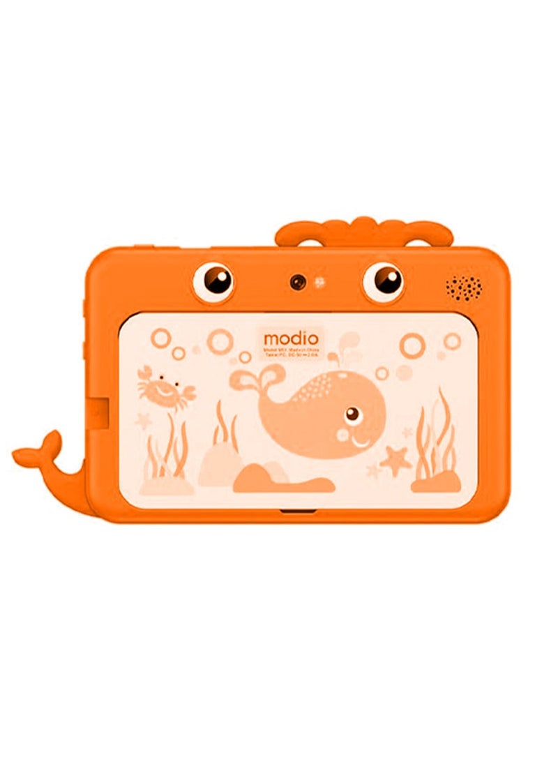 modio M51 Kids Tablet Dual Camera Orange 4GB RAM 64GB 5Ghz Wi-Fi With Small School Stationary Set - Middle East Version - Image 1