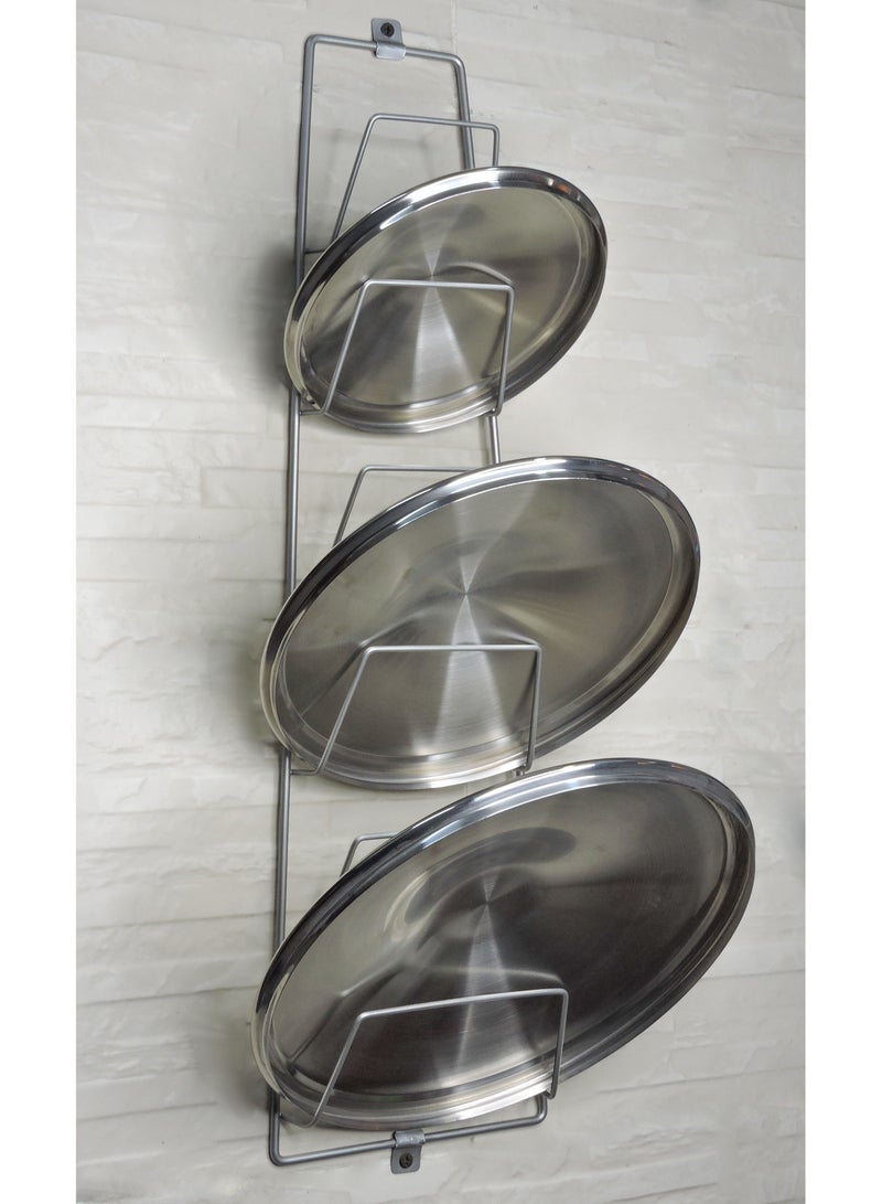 Kitchen Wall Mounted Pan Lids Organizer - 6 Layers - Image 1