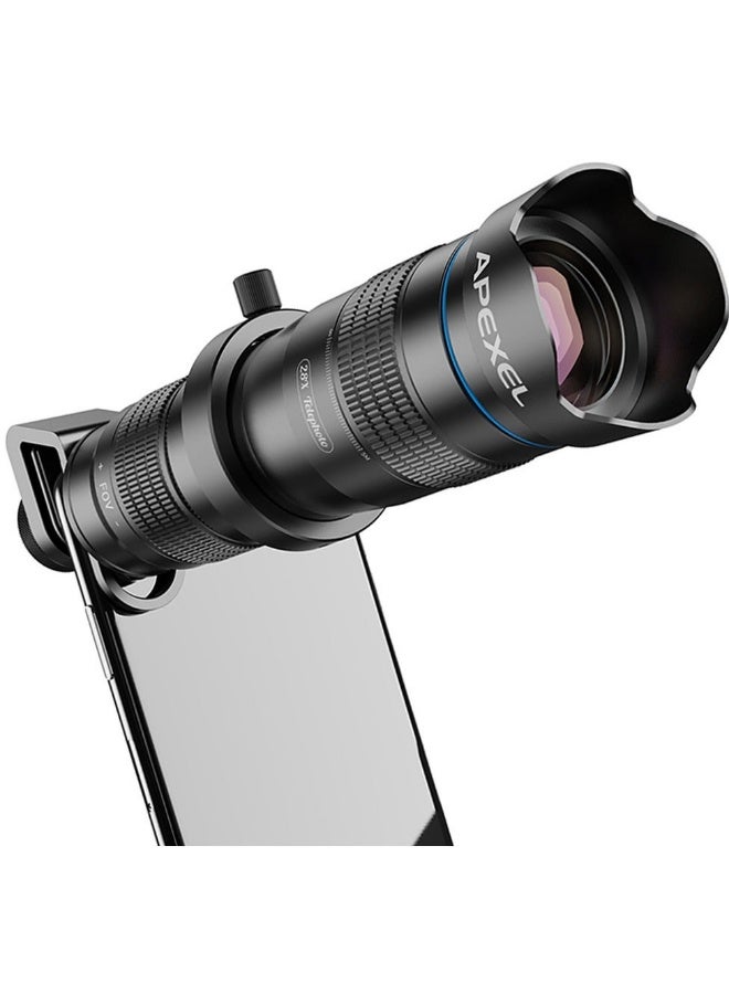 APEXEL APL-JS36XJJ04 HD 36X Metal Single-tube Telescope Telephoto Lens Optic Phone Camera Lens Monocular with Mini Selfie Tripod for Most Smartphones - Image 4