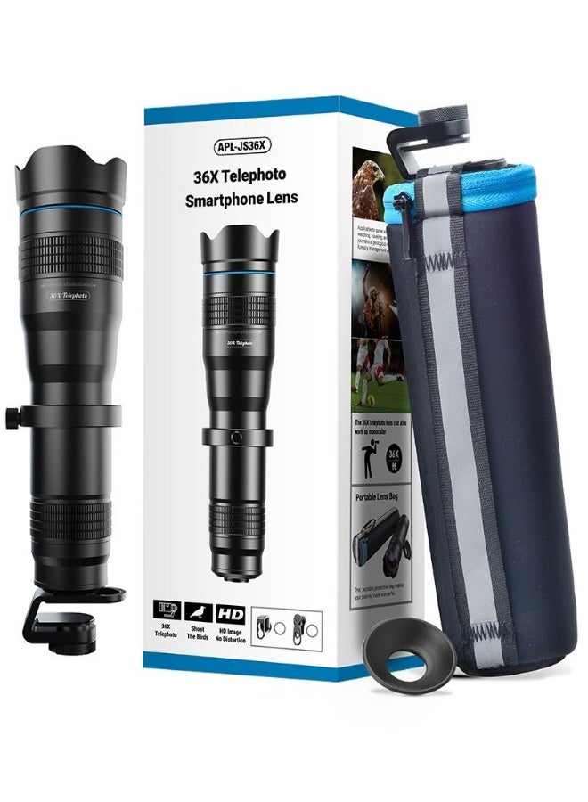 APEXEL APL-JS36XJJ04 HD 36X Metal Single-tube Telescope Telephoto Lens Optic Phone Camera Lens Monocular with Mini Selfie Tripod for Most Smartphones - Image 1