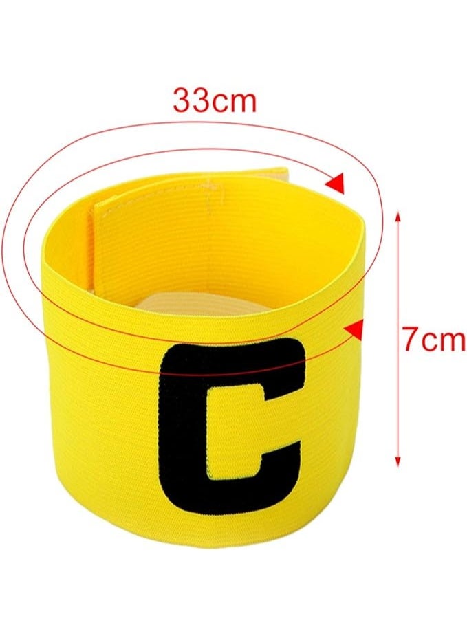 شارة قائد كرة القدم مرنة متعددة الألوان قابلة للتعديل للشباب والكبار، أصفر - Image 2