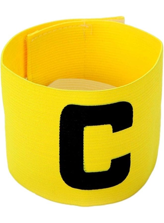 شارة قائد كرة القدم مرنة متعددة الألوان قابلة للتعديل للشباب والكبار، أصفر - Image 1