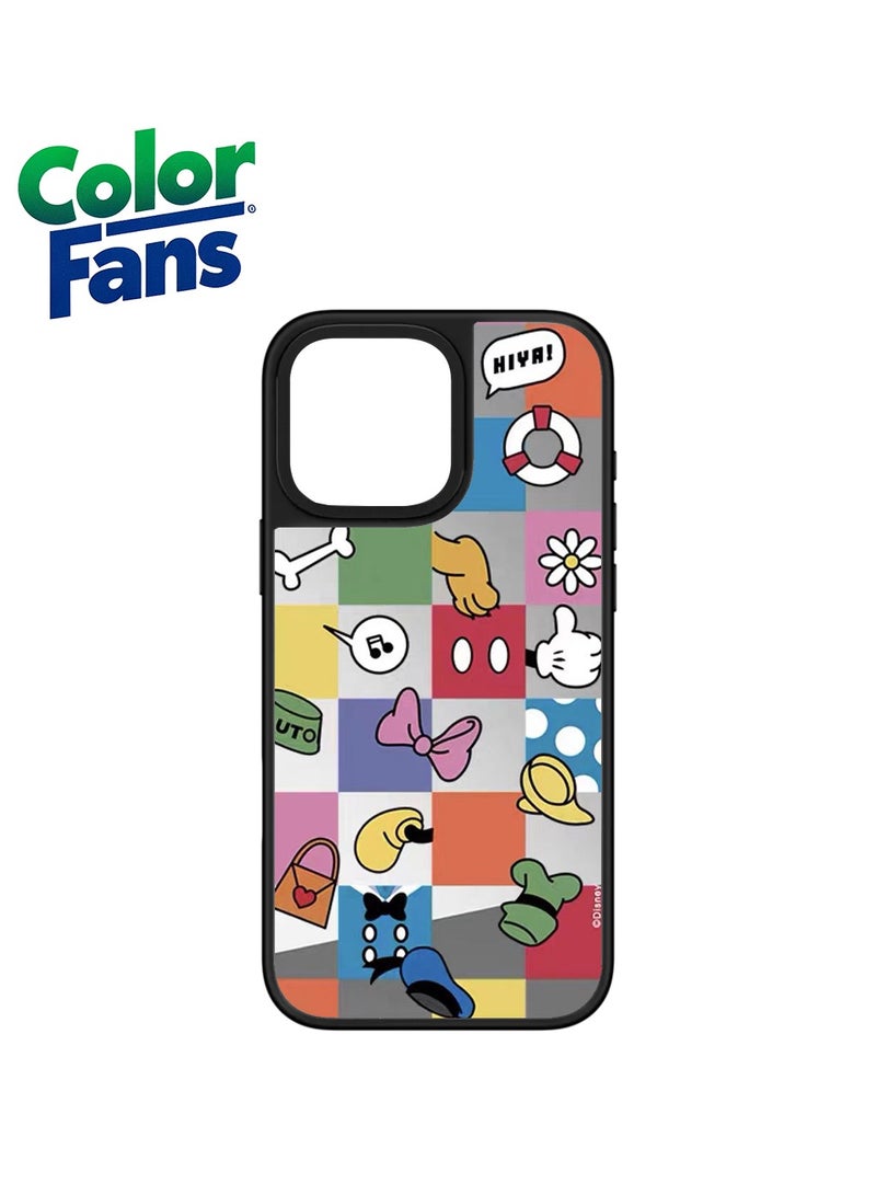 كولور فانس حافظة أيقونية متعددة الألوان لهاتف iPhone 14 Pro Max - شبكة متعددة الألوان نابضة بالحياة