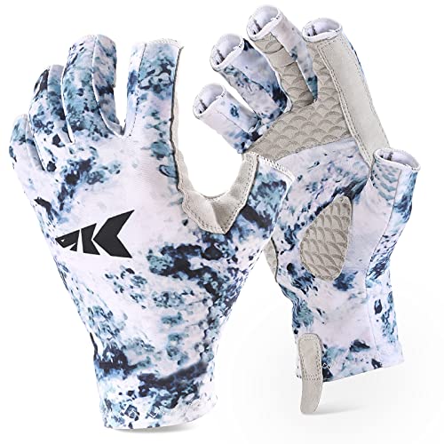 KastKing La Sal Fishing Gloves UPF50+ Sun Gloves UV Protection Fingerless Gloves Men Women for Outdoor, Kayaking, Rowing, Paddling, Canoeing, Hunting - Image 1