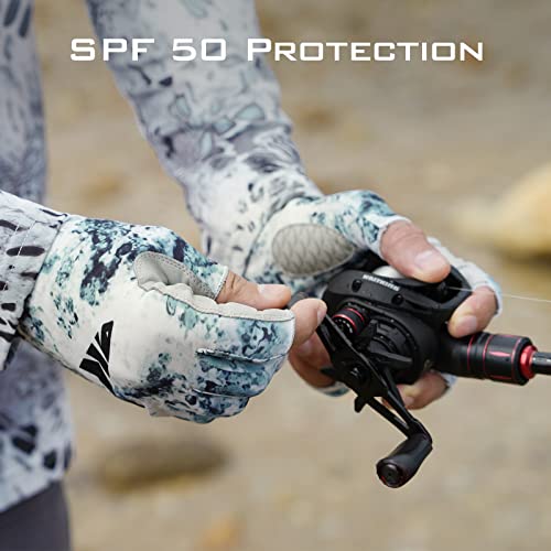KastKing La Sal Fishing Gloves UPF50+ Sun Gloves UV Protection Fingerless Gloves Men Women for Outdoor, Kayaking, Rowing, Paddling, Canoeing, Hunting - Image 3
