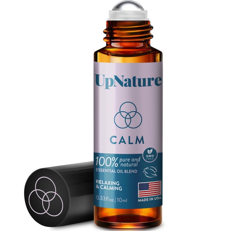 UpNature Calm Essential Oil Roll On - 100% Natural Stress Relief Aromatherapy - Self Care Gifts for Women & Men - Image 1