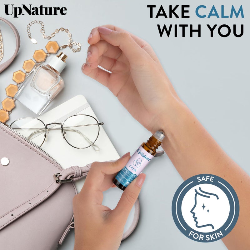UpNature Calm Essential Oil Roll On - 100% Natural Stress Relief Aromatherapy - Self Care Gifts for Women & Men - Image 4