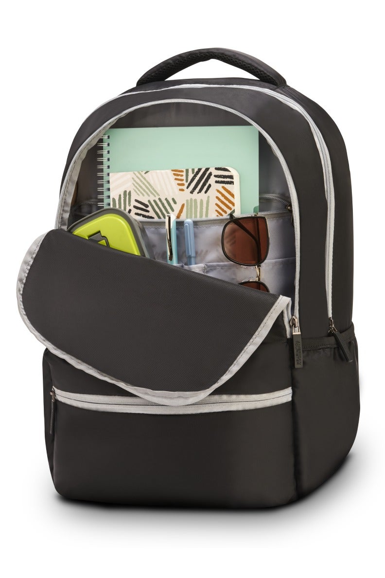 AMERICAN TOURISTER Slate 2.0 Backpack 01, 34L Capacity, Polyester, Black|Fits 15.6" Laptop|Designed For Comfort|Voluminous Front Pocket|Lightweight|Bottle Holder - 1 Year International Warranty - Image 2