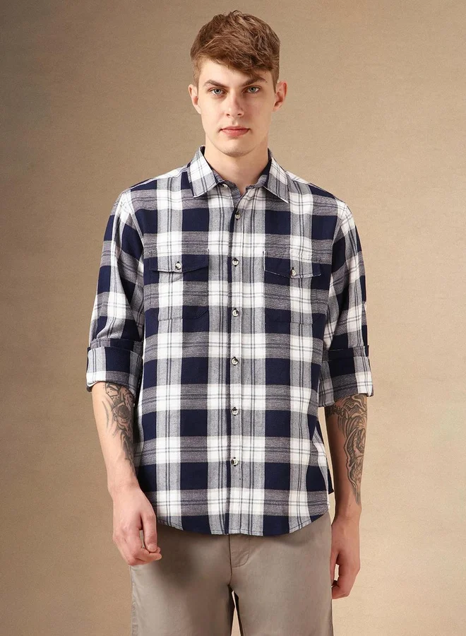 Dennis Lingo Checked Relaxed Fit Shirt with Pockets