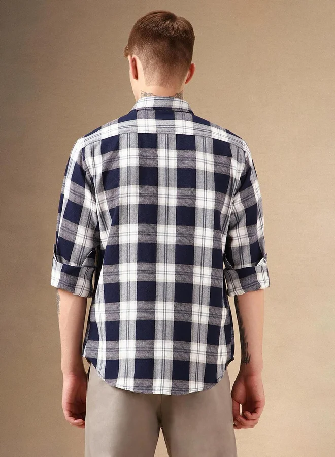 Dennis Lingo Checked Relaxed Fit Shirt with Pockets