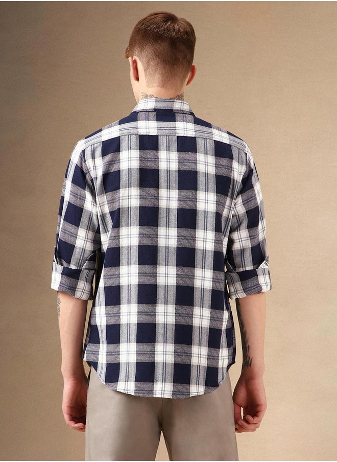 Dennis Lingo Checked Relaxed Fit Shirt with Pockets  - Image 3