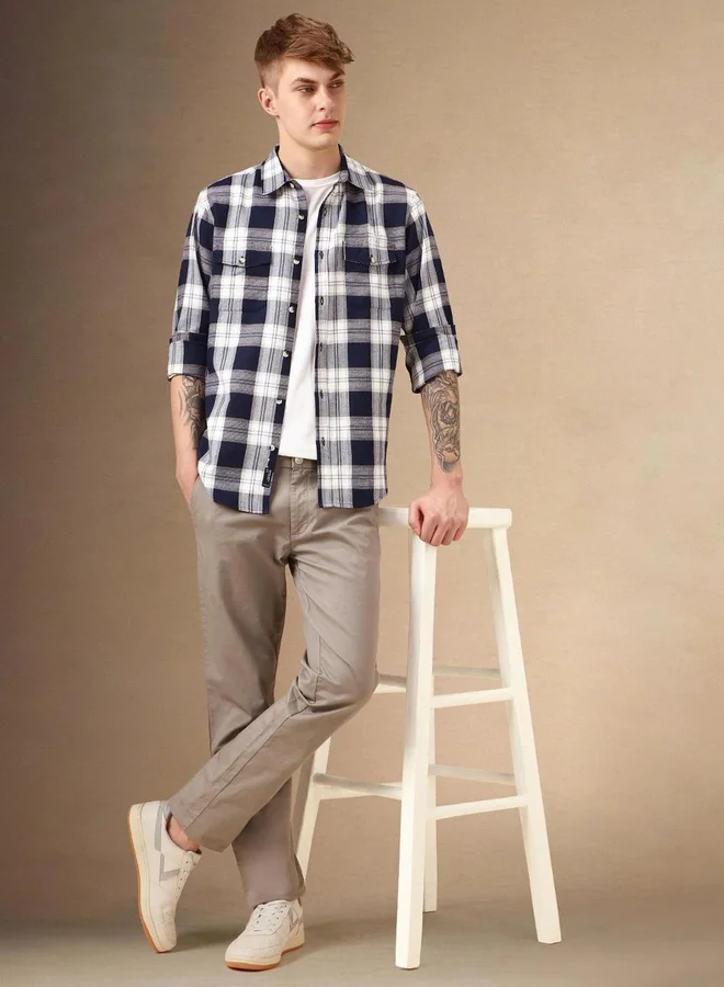 Dennis Lingo Checked Relaxed Fit Shirt with Pockets