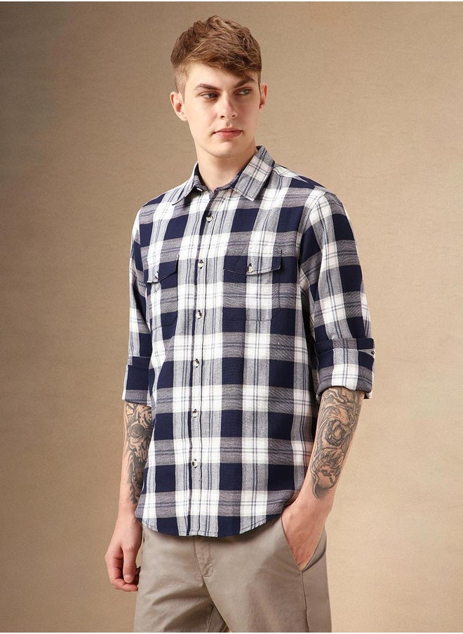 Dennis Lingo Checked Relaxed Fit Shirt with Pockets  - Image 2