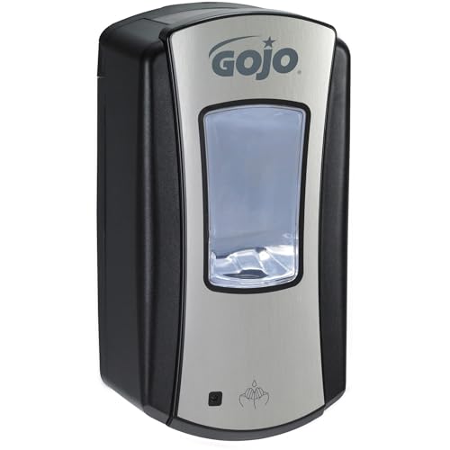 GOJO LTX-12 Touch-Free Foam Hand Soap Dispenser, Chrome/Black, for 1200 mL GOJO LTX-12 Foam Hand Soap Refills (Pack of 1) - 1919-01 - Image 5