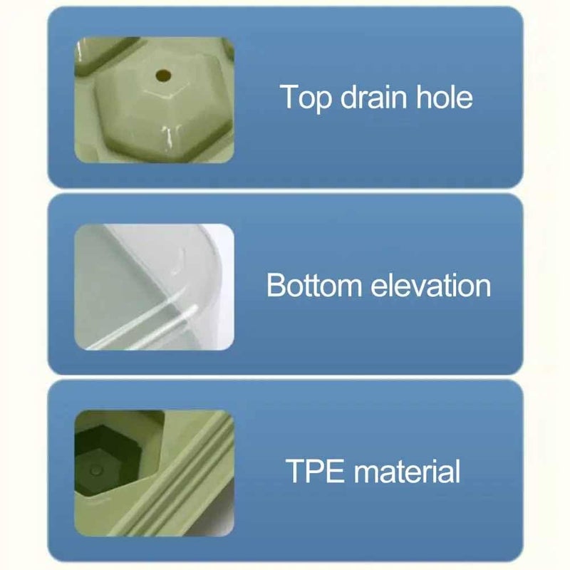 TGOPIT Ice Cube Tray with Lid Ice Cube Trays for FreezerPress Type Silicone Square Ice Cube MoldFoodGrade Ice Cube Moulds Release All Ice Cubes in One Second Reusable 15 Ice Cube TrayMulti - Image 4