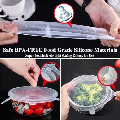 Adpartner Silicone Can Lids (10 Pack, All 2.6'' Diameter), Reusable Silicone Stretch Lids for Pet Food Cans, BPA-free Seal Can Covers for Yogurt Jars Soda Regular Mason Jars Canned Pet Foods - Image 4