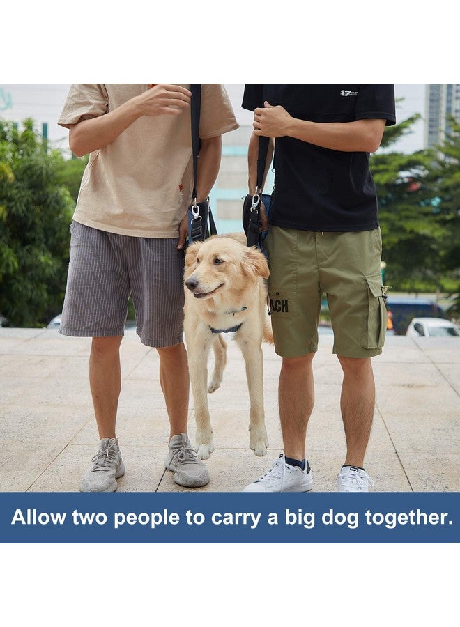 Coodeo COODEO Dog Carry Sling, Emergency Backpack Pet Legs Support & Rehabilitation Dog Lift Harness for Nail Trimming, Dog Carrier for Senior Dogs Joint Injuries, Arthritis, Up and Down Stairs (M, Blue) - Image 5