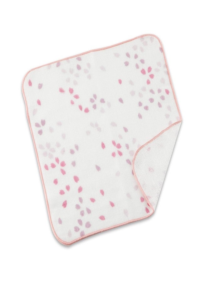 noren Japanese Cotton Towel Senshu (Osaka) Towel / Washcloth Face Towel Japanese Handkerchief / Made in Japan 100%Cotton Quick Drying Absorbent Ultra Soft thin traditional Japanese pattern (Sakura blizzard) - Image 1