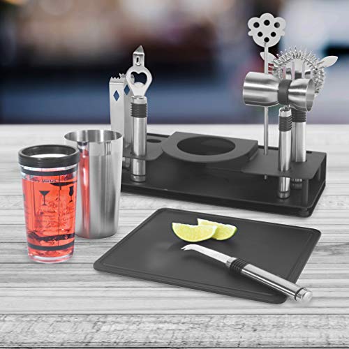 Oggi Pro Stainless-Steel 10-Piece Cocktail Shaker and Bar Tool Set - Image 3