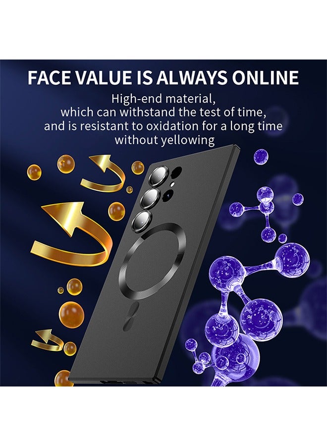 Samsung Galaxy S24 Ultra Case with Full Camera Lens Protection, Soft TPU Anti-Scratch Shockproof Phone Case with Wireless Charging for Samsung Galaxy S24 Ultra 5G, Black - Image 5