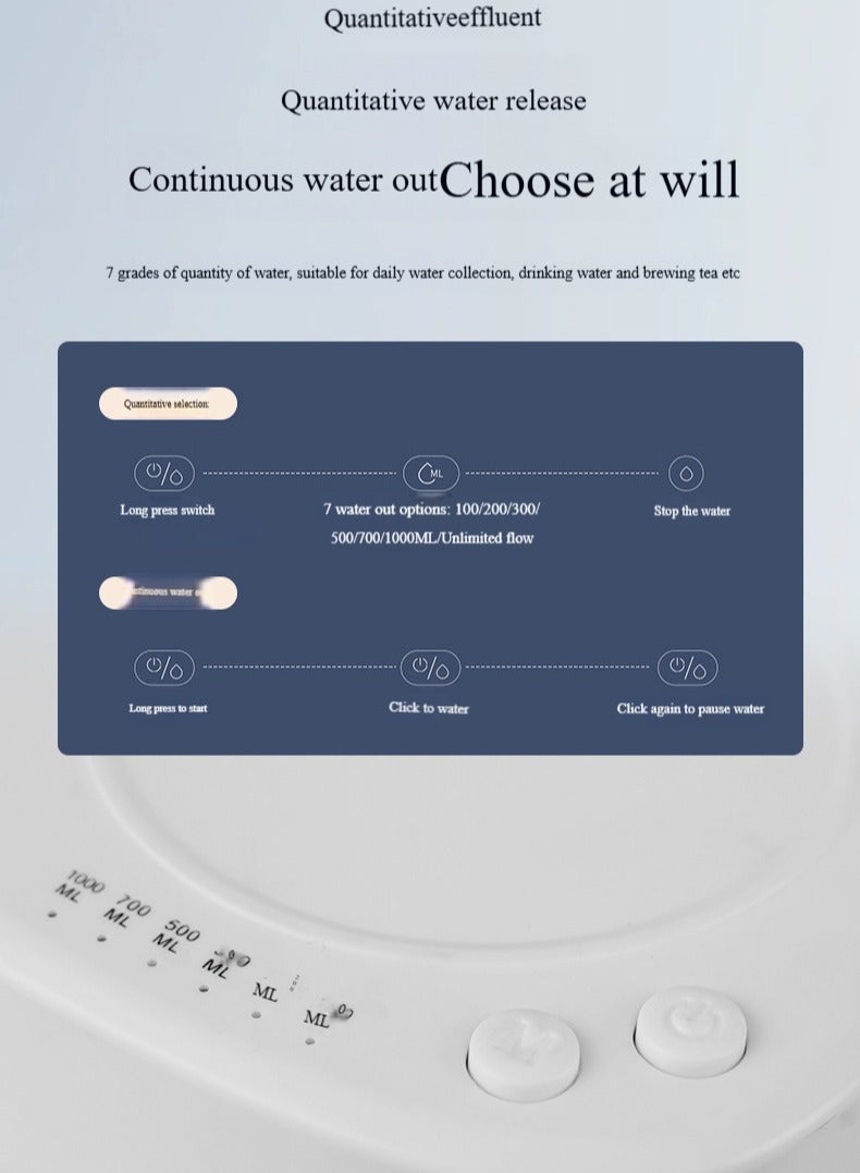 Seven modes  Kettle Pump Water Dispenser, Desktop Electric Water Dispenser, Automatic Drinking Water Pump for  Universal Bottles, Portable Kettle Pump for Home, Office, USB Charging 1800mAH - Image 5