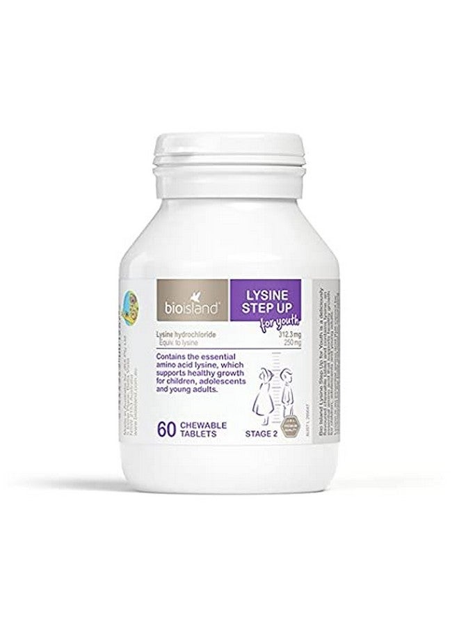 Bio Island Lysine Step Up For Youth 60 Chewable Tablets - Image 1