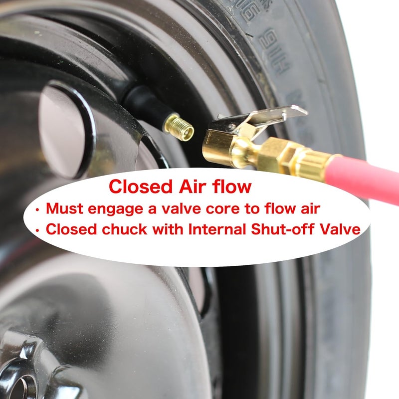 EPAuto 2 Pack Closed Flow Air Chuck with Clip - Image 2