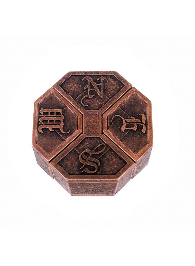 Zinc Alloy Combination Intelligence Release Set Nine Chain Intelligence Buckle Kong Ming Lock Si Qi Magic Gold Puzzle-Color:Alloy -52-piece Set A