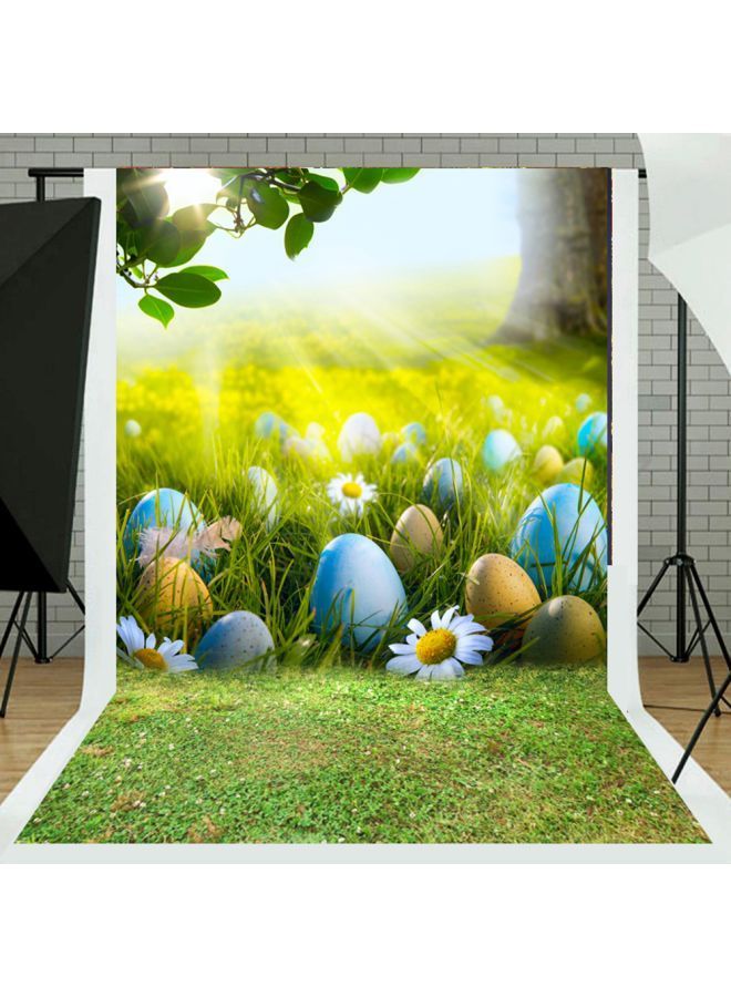 NIBEMINENT Eggs Themed Photography Background 0.9x1.5meter Green/Blue/White  - Image 3
