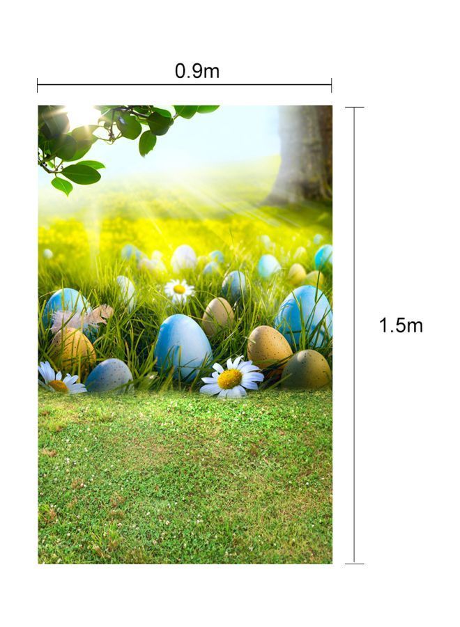 NIBEMINENT Eggs Themed Photography Background 0.9x1.5meter Green/Blue/White  - Image 4