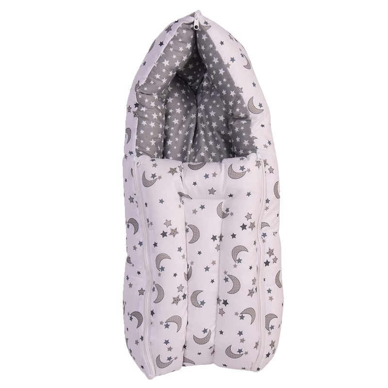 Toddylon Baby Carry Bags 3 in 1 Bed | Wrapper | Newborn Boys Girls | Wearable Blankets | Cotton (0-6 Months) Grey, - Image 1