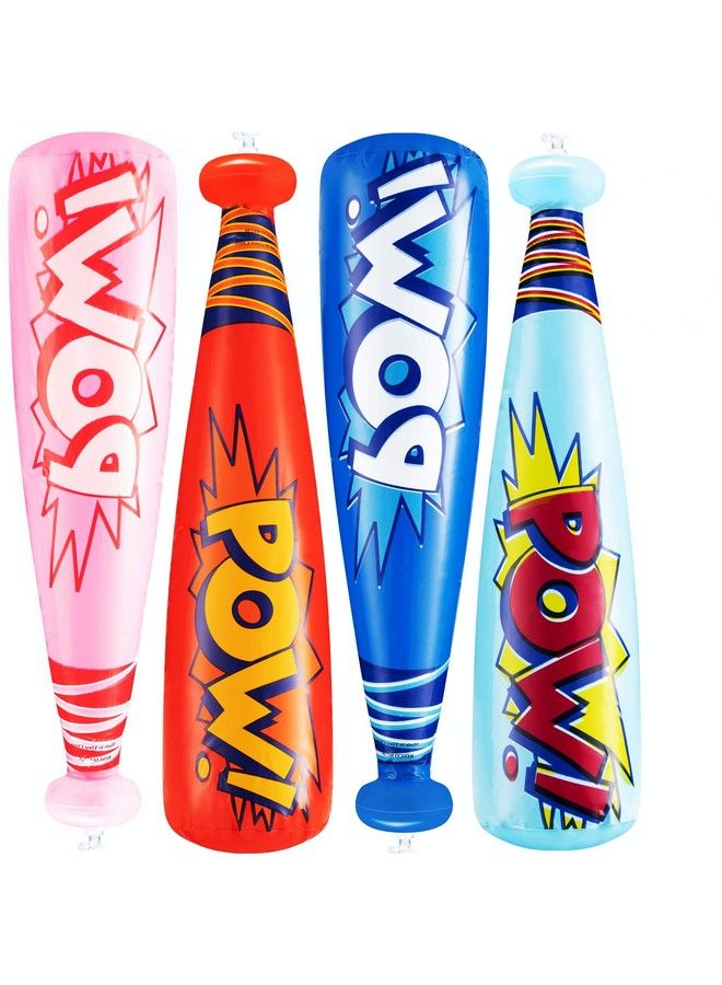 Bedwina Pow Inflatable Baseball Bats (Pack Of 12) Oversized 20 Inch Inflatable Toy Bat Carnival Prizes Goodie Bag Favors Or Superhero Birthday Party Prizes For Kids By Bedwina - Image 2
