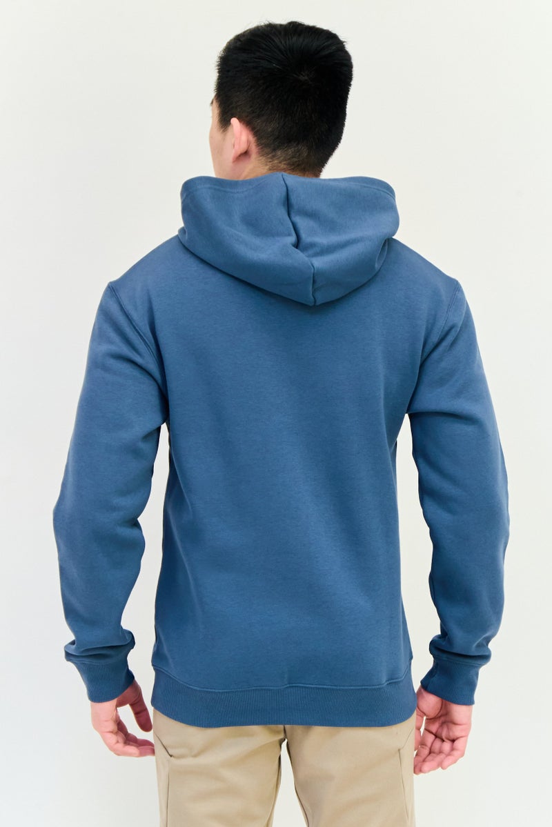 Reebok Men Sportswear Fit Long Sleeves Outdoor Hoodie, Slate Blue  - Image 2