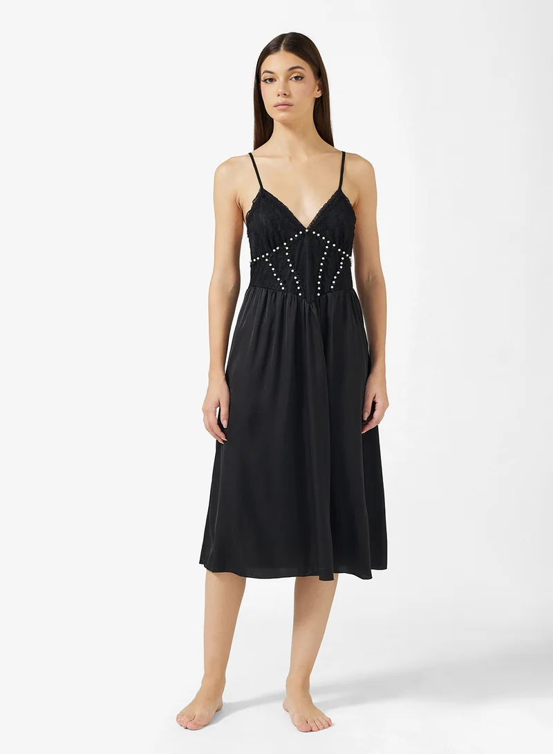ELLA Night Dress With Corset Detail