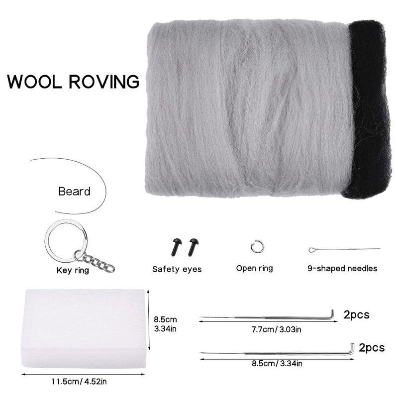 QMNNMA Felting Kit for Beginner, Animals Needle Felting Set, DIY Wool Felt Materials Set with Felting Tool and Instruction for Needle Felting Craft Project and DIY Handmade - Image 2