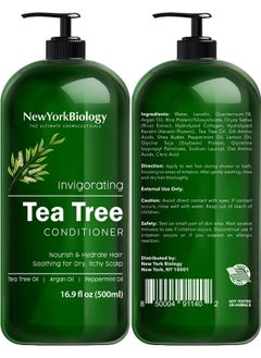 NEW YORK BIOLOGY THE ULTIMATE COSMECEUTICALS New York Biology Tea Tree Shampoo and Conditioner Set - Deep Cleanser - Relief for Dandruff and Dry Itchy Scalp - Therapeutic Grade - Helps Promote Hair Growth - 16.9 Fl Oz  - Image 3