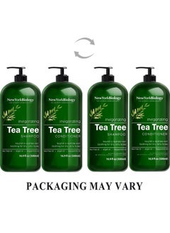 NEW YORK BIOLOGY THE ULTIMATE COSMECEUTICALS New York Biology Tea Tree Shampoo and Conditioner Set - Deep Cleanser - Relief for Dandruff and Dry Itchy Scalp - Therapeutic Grade - Helps Promote Hair Growth - 16.9 Fl Oz  - Image 4