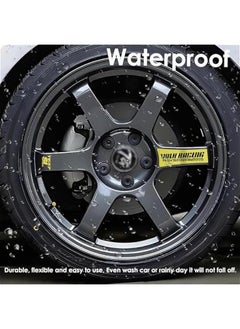 Generic Wheel Stickers, Racing Cars Stickers, and Letter Stickers, Suitable for Te37 Wheels (Yellow)  - Image 4