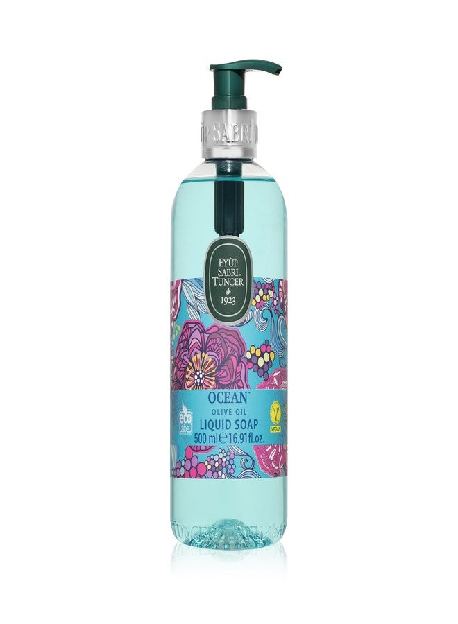 EST Eyup Sabri Tuncer Olive Oil Hand Soap, Ocean, 16.9 fl oz (500 ml) - Image 1