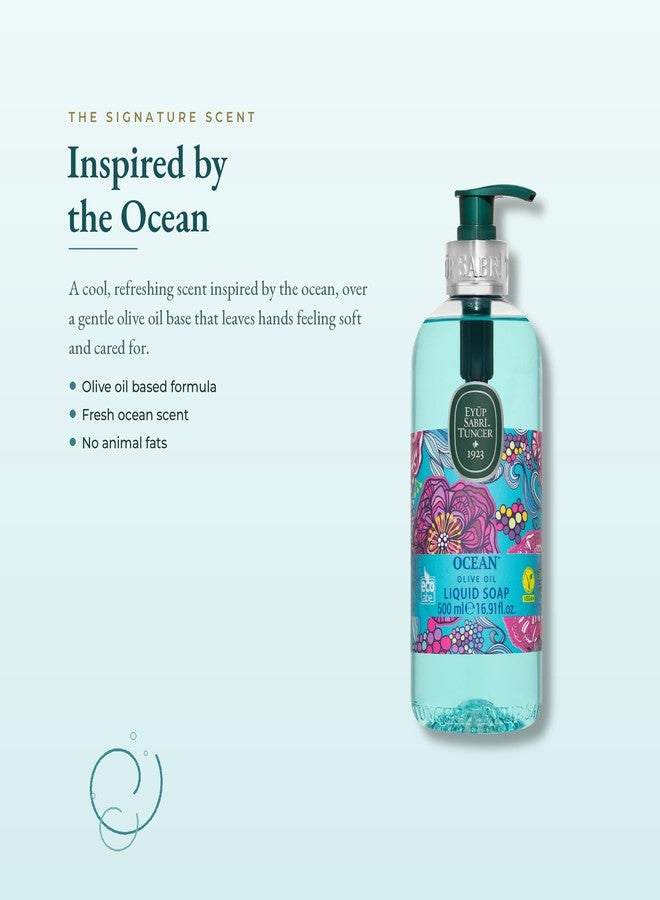 EST Eyup Sabri Tuncer Olive Oil Hand Soap, Ocean, 16.9 fl oz (500 ml) - Image 4