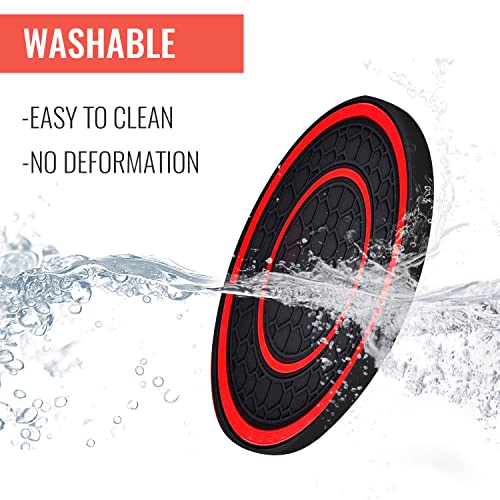 STEZHOU Car Cup Coasters - 2 Pack 2.75 Inch Diameter Universal Auto Anti Slip Cup Holder Insert Coaster, Suitable for Most Car Interior Accessories(Red) - Image 3