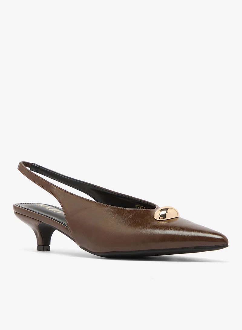 ريد Terra Slingback Kitten Heel Pumps