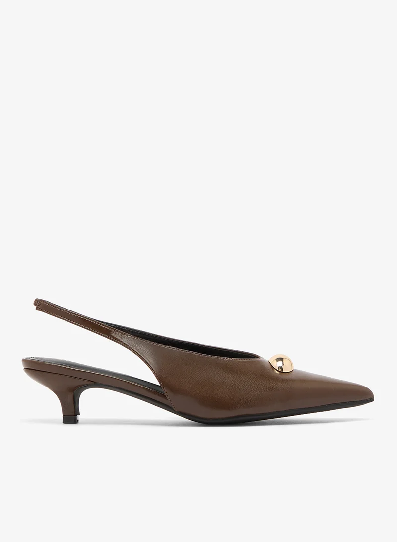 ريد Terra Slingback Kitten Heel Pumps