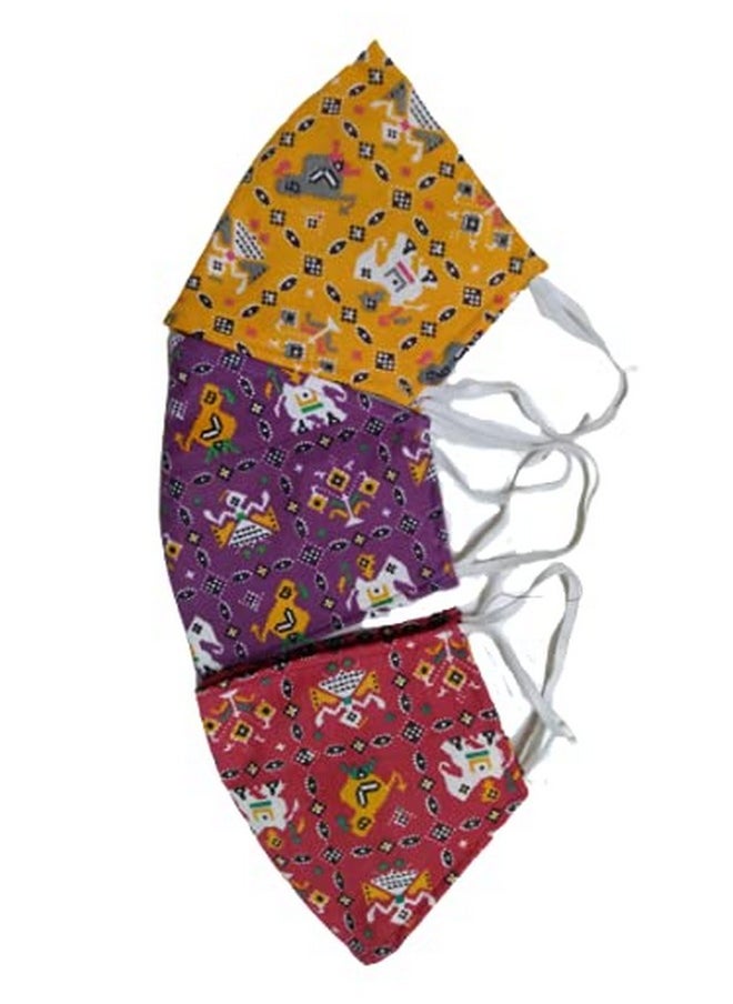 BSD Organics BSD Organics Assorted Multi color - Cotton Face Masks with free seeds for soft on skin (Pack of 20)  - Image 1