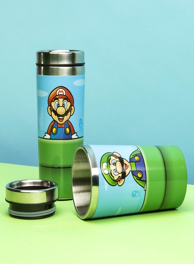 Paladone Super Mario Warp Pipe Travel Mug - 450 ml Stainless Steel - Officially Licensed Nintendo Merchandise - Image 4