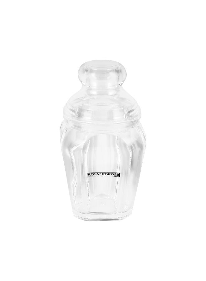Royalford 200ml Multipurpose Acrylic Jar RF12766 Elegant and Sleek, Durable Storage Box with Clear Lid and Body clear 200ml - Image 1