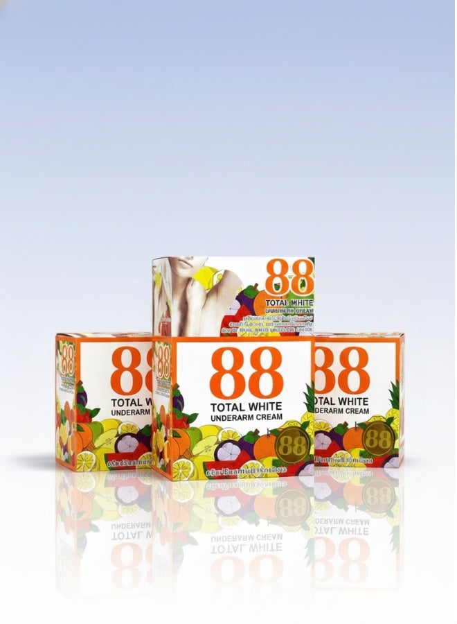 888 توتال وايت عبوة 88 توتال وايت عدد 3 كريم تفتيح الابط لتبييض البشرة وازالة البقع الداكنة