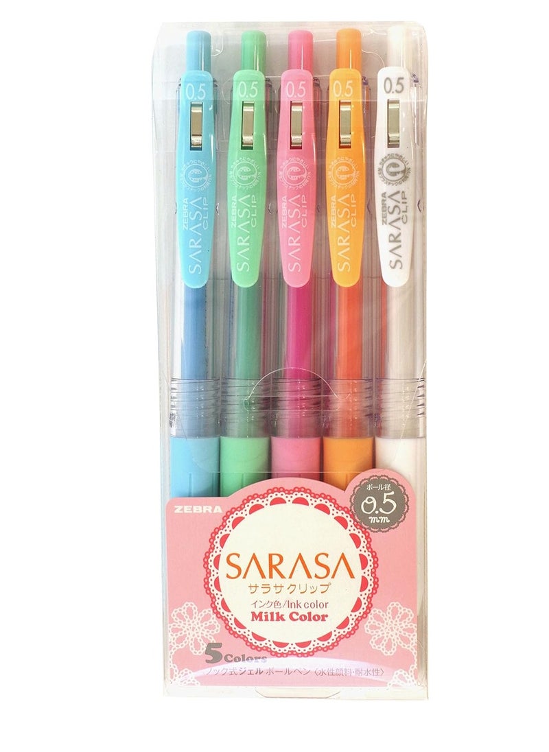 ZEBRA - 5 Piece Gel Ink Pen Set Multicolour - Image 1